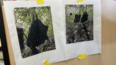 Photo of Foto mostra fuzil AK-47 e mochilas deixadas perto do campo de golfe onde estava Trump